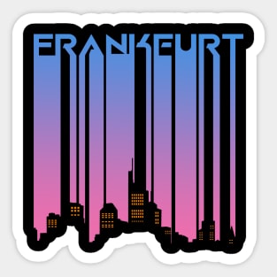 Frankfurt vintage retro City Silhouette Geschenk Sticker